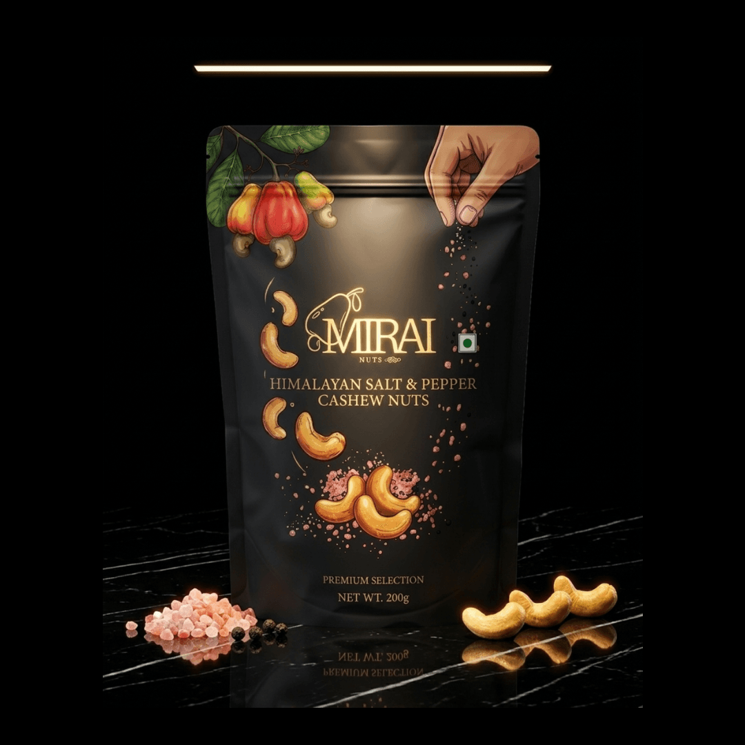 Himalayan Salt & Pepper cashews by Mirai Nuts